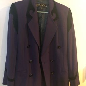 Blazer : Vintage Purple with black trimming double breasted